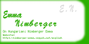 emma nimberger business card